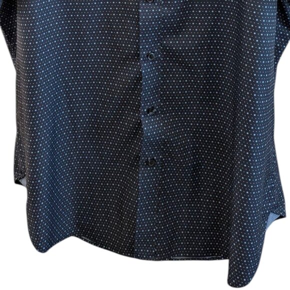 Construct Men's Short Sleeve Button Down Blue with Polka Dots - Size XL - Picture 7 of 7